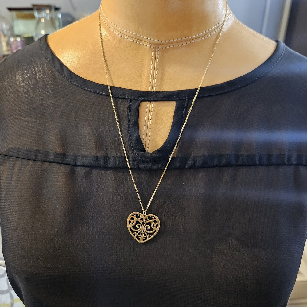 Tiffany & Co. Gold Heart Pendant Necklace
